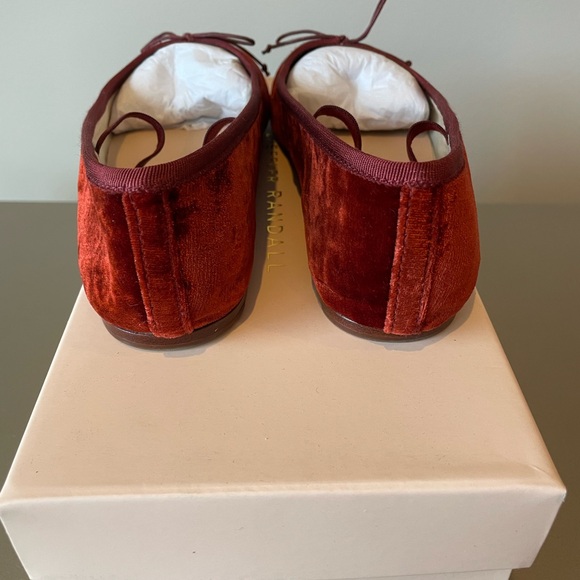 Loeffler Randall Women's Leonie Soft Velvet Ballet Flats, Rust - Picture 8 of 8